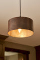 Hand Hammered Copper 8" Round Cylinder Pendant Light Shade