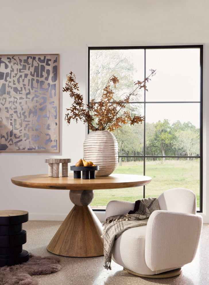 Enya Swivel Chair, Gibson White