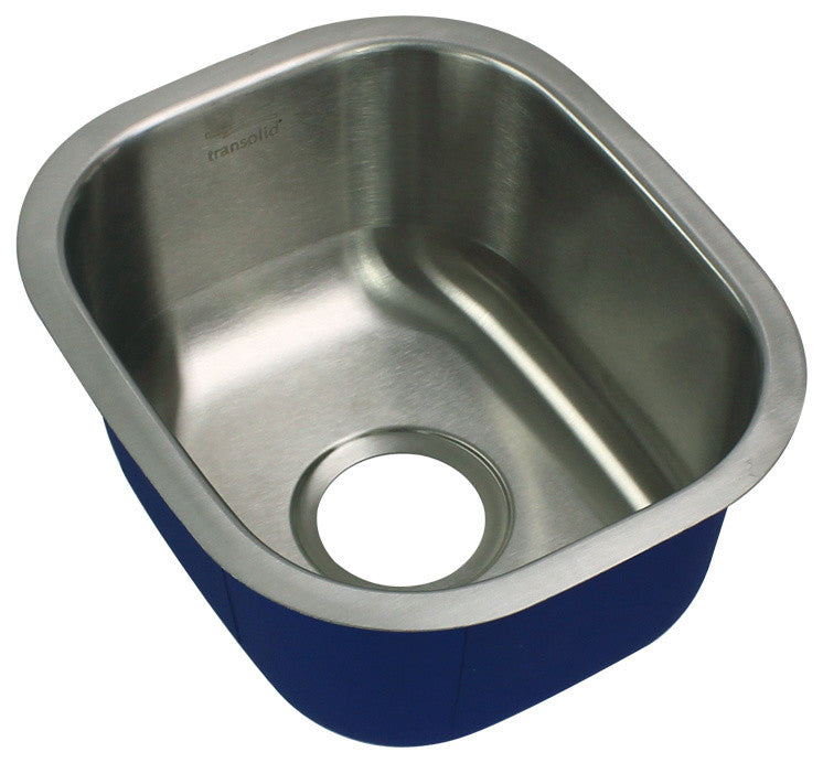 Transolid Meridian 15"x12 5/8"x7" Single Undermount SS Bar Sink