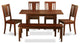 6 Pc Small Kitchen Nook Dining Set -Table With Leaf And 4 Chairs Plus Bench