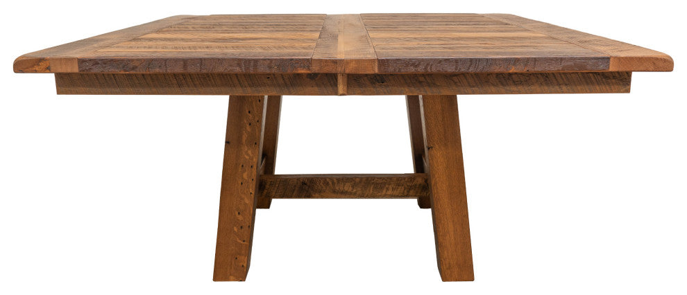 Thornwood Square Reclaimed Barnwood Dining Table, Provincial, 54"x54", None