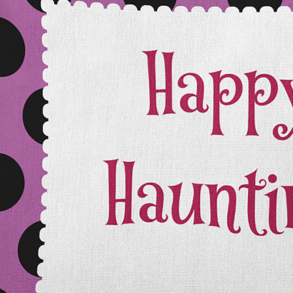 Happy Haunting Dots Accent Pillow, Orchid, 18"x18"