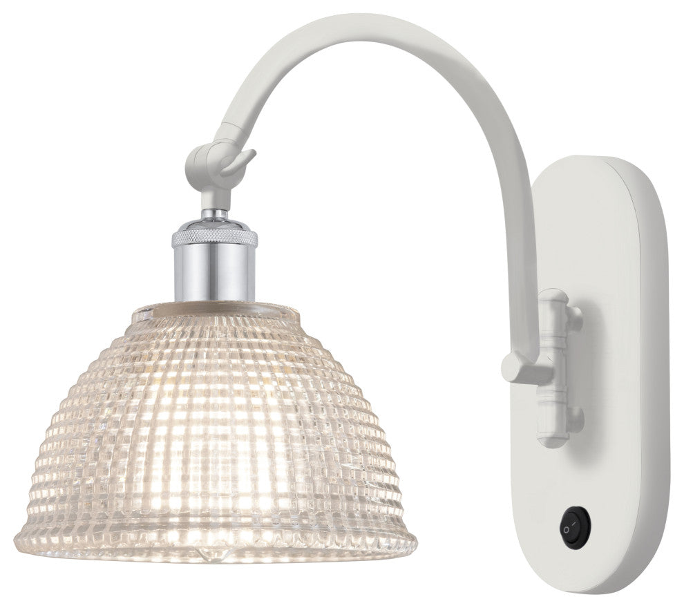 INNOVATIONS 518-1W-WPC-G422 1-Light Sconce White and Polished Chrome