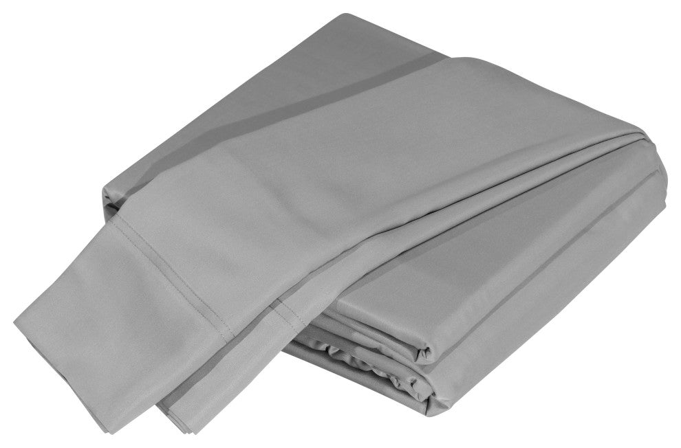 Organic 100% Eucalyptus Fiber Tencel 4-Piece Sheet Set, Gray, King