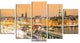 "Stockholm" Cityscape Panorama Canvas Photo Print, 5 Panels, 60"x32"