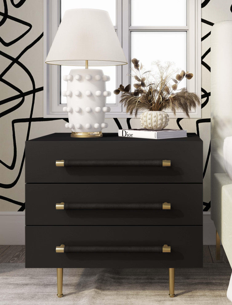 Trident Nightstand, Black