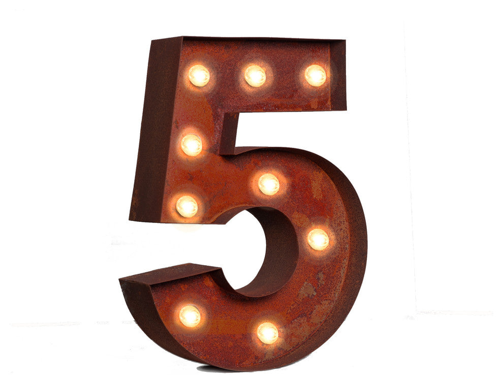 Vintage Retro Lights and Signs Number "5"