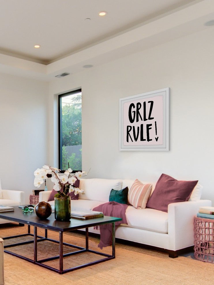 "Girlz Rule" Framed Painting Print, 24"x24"