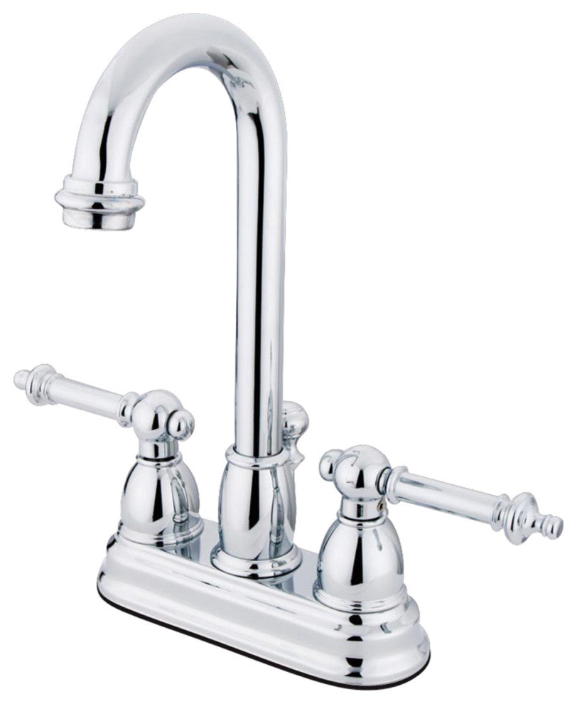 Kingston Brass 4" Centerset Bathroom Faucet, Polished Chrome