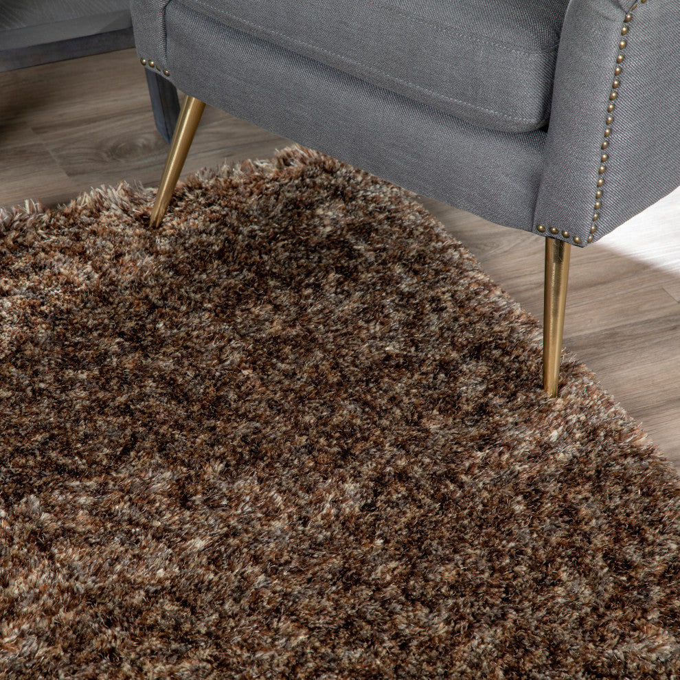 Addison Retreat Casual Multi-Tonal Shag Area Rug, 8'x10', Fudge, Art22Fu8X10