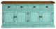 70" Rustic Two Tone Sideboard Buffet, Aqua Fiesta
