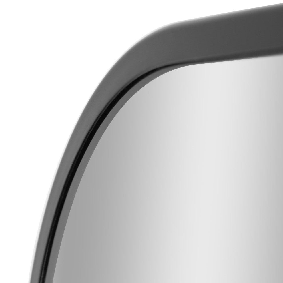 Head West Black Steel Framed Full Length Floor Mirror with Easel - 17.5" x 66.5"