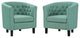 Prospect 2 Piece Upholstered Fabric Armchair Set, Laguna