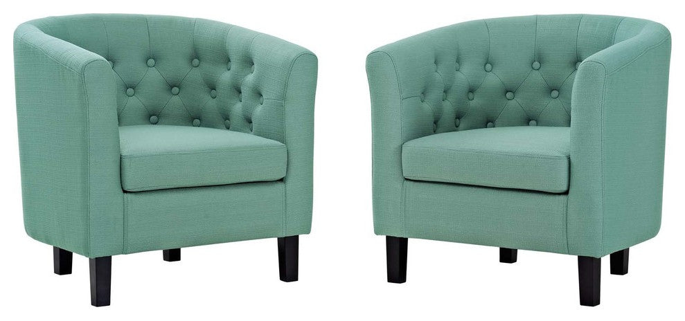 Prospect 2 Piece Upholstered Fabric Armchair Set, Laguna