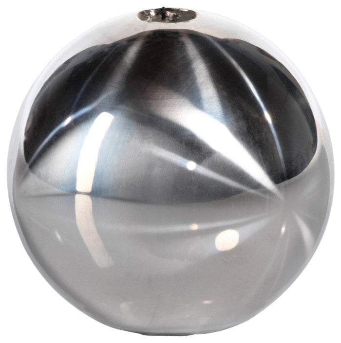3.5" Tall "Titanium" Wax Ball Candles, Silver, Set of 3