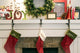 Garland and Christmas Stocking Holder for Mantle, 3-Pack, Brown