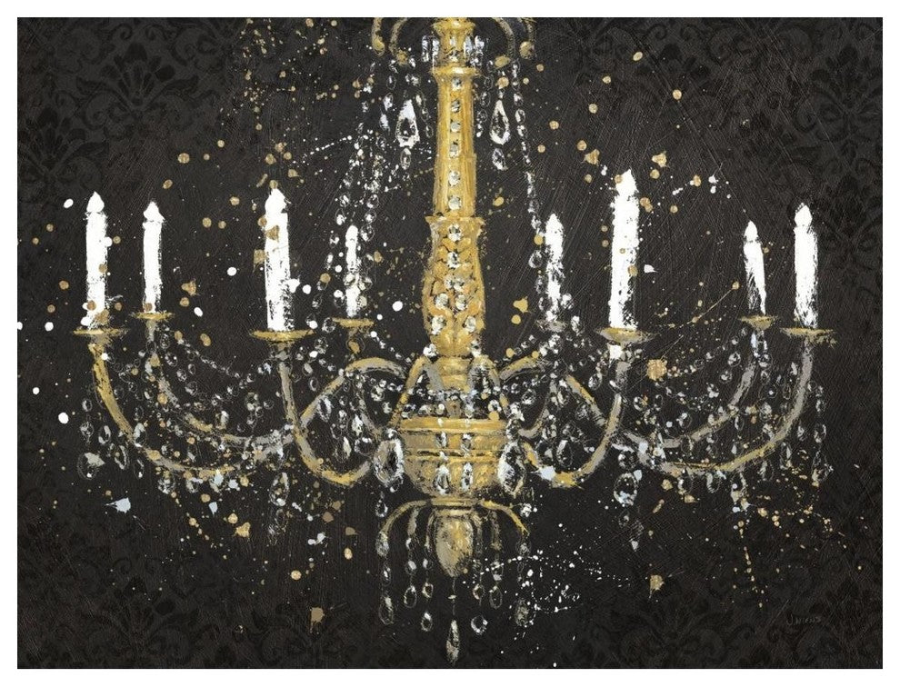 "Grand Chandelier Black I v2" Digital Paper Print by James Wiens, 50"x38"