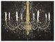 "Grand Chandelier Black I v2" Digital Paper Print by James Wiens, 50"x38"