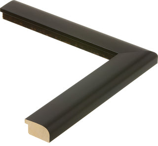 Satin Black Picture Frame, 2", Easle Back, Contemporary, 5 x 7