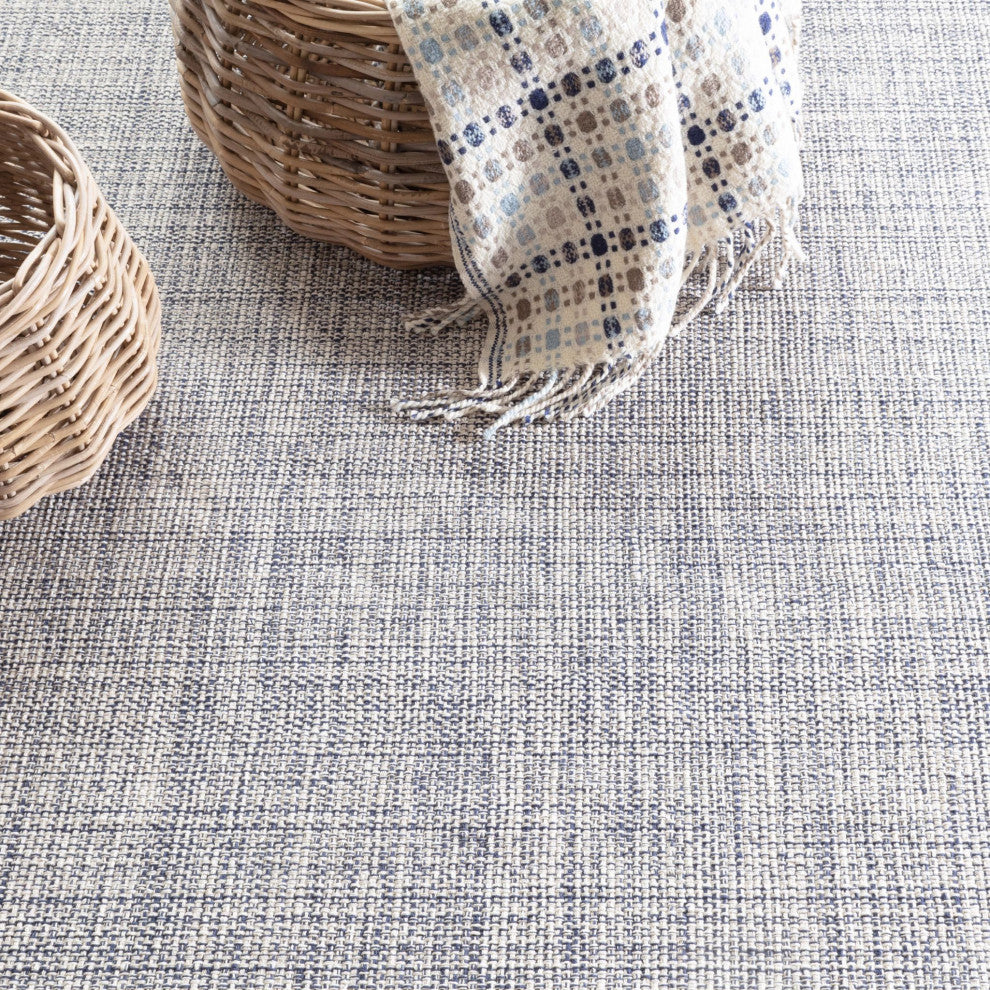 Dash & Albert Marled Indigo Handwoven Cotton Rug, Blue, 4' x 6'