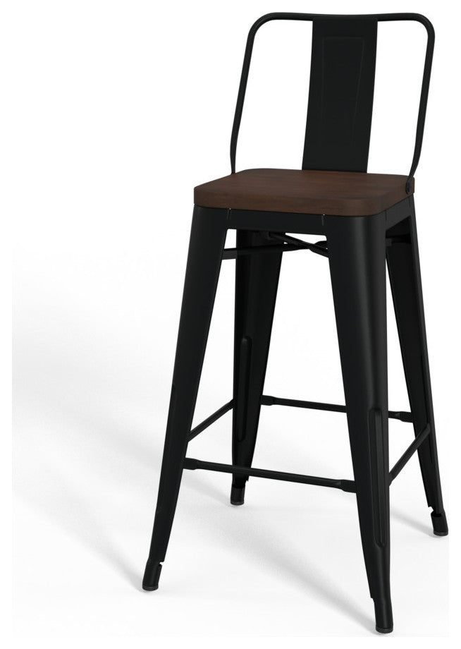 Rayne 24 inch Metal / Wood Counter Height Stool (Set of 2)