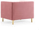 Tufted Armchair Accent Chair, Velvet, Pink, Modern, Living Lounge Hospitality