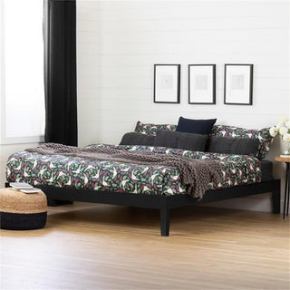 South Shore Vito Platform Bed in Black