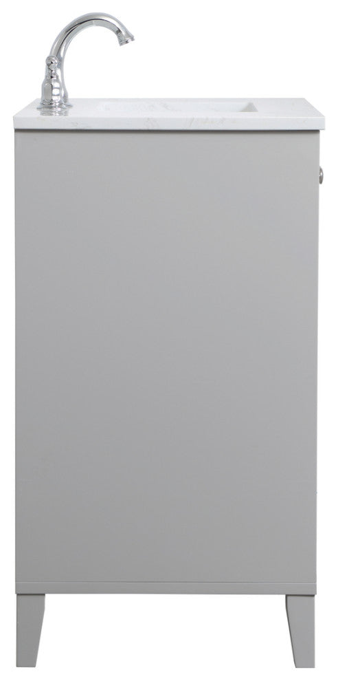 30" Single Bathroom Vanity, Gray
