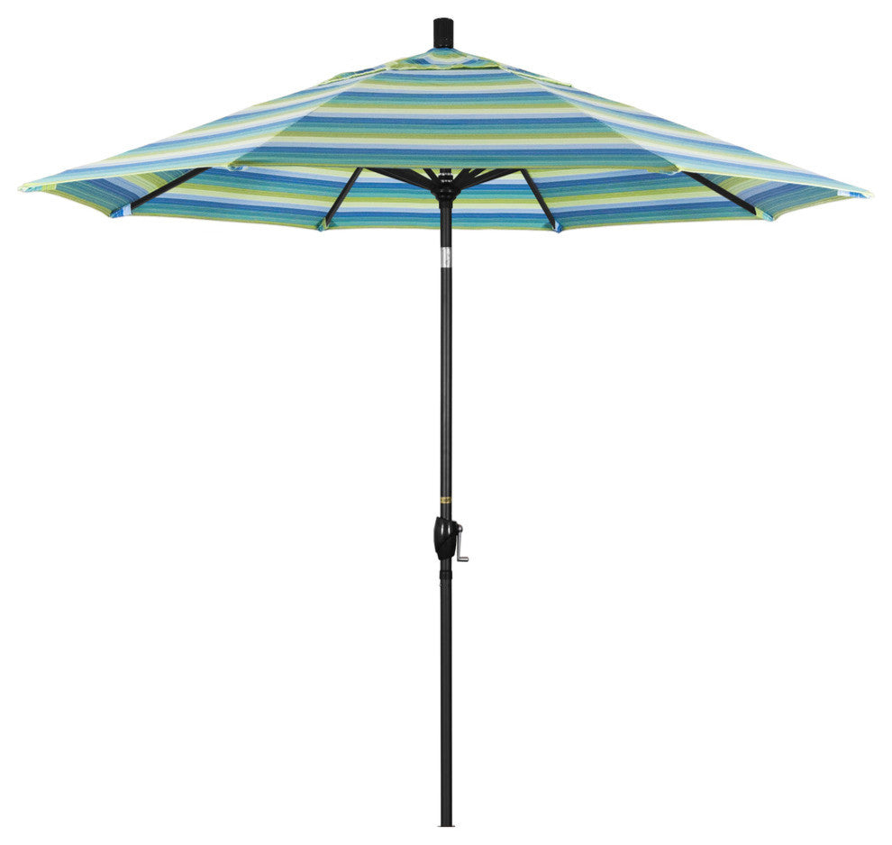 9' Aluminum Umbrella Push Tilt, Seville Seaside