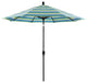 9' Aluminum Umbrella Push Tilt, Seville Seaside