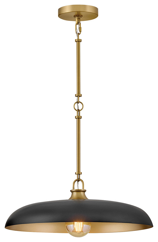 Hinkley Sadie Large Dome Pendant, Lacquered Brass