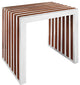 Nove Small Walnut Bench