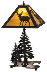 21 High Placid Deer W/Lighted Base Table Lamp