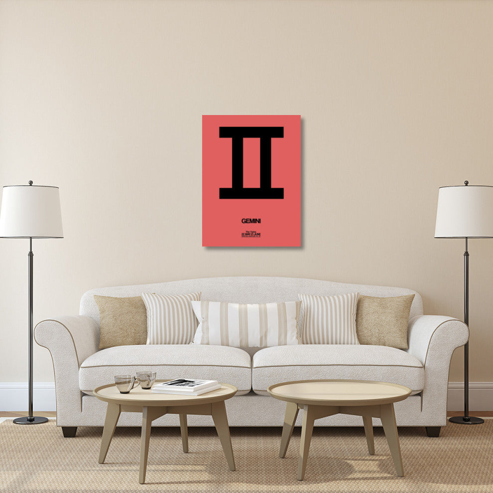 "Gemini Zodiac Sign Black" Fine Art Print