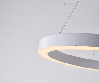 LED Chandelier, Matte White