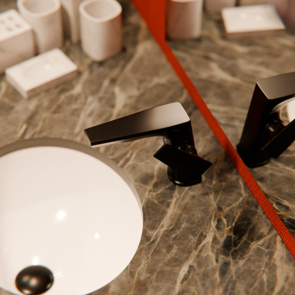 Novatto NBF-061 Miller Single Lever Contemporary Lavatory Bathroom Faucet, Matte Black