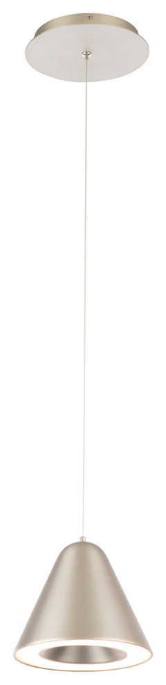 Kone 6" LED Pendant 3000K, Satin Nickel, Not Title 24 Compliant