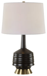 Uttermost Foster Black Glaze Table Lamp
