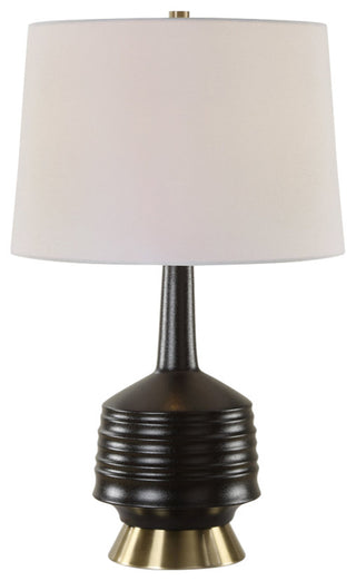 Uttermost Foster Black Glaze Table Lamp