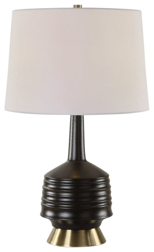 Uttermost Foster Black Glaze Table Lamp