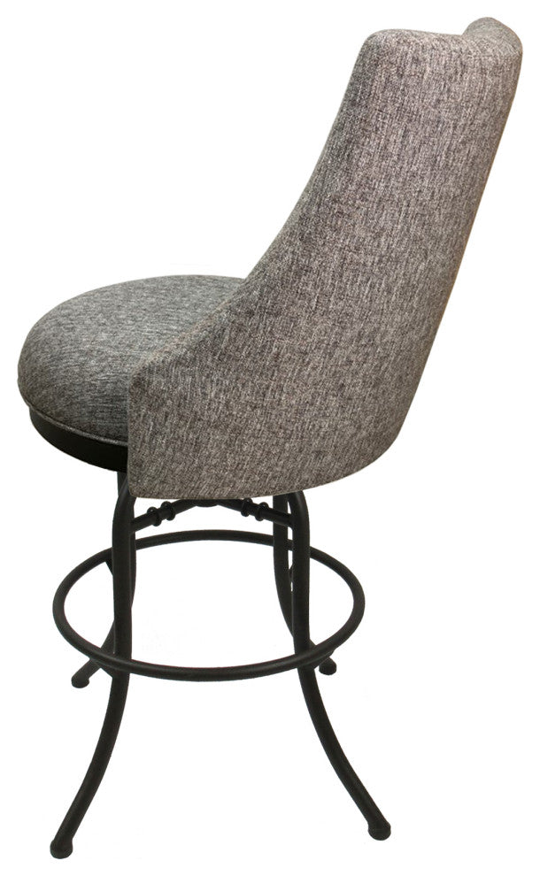Melisima Swivel Tilt Counter 26" or 30" Metal Bar Stool, Majave Grey - Grey, 26"