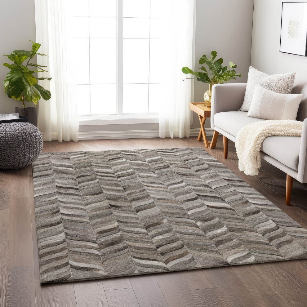 Addison Premium Washable Mayfield AMF106 Gray 3' x 5' Rug