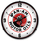 1503588 Pan Am Motor Oils Clock