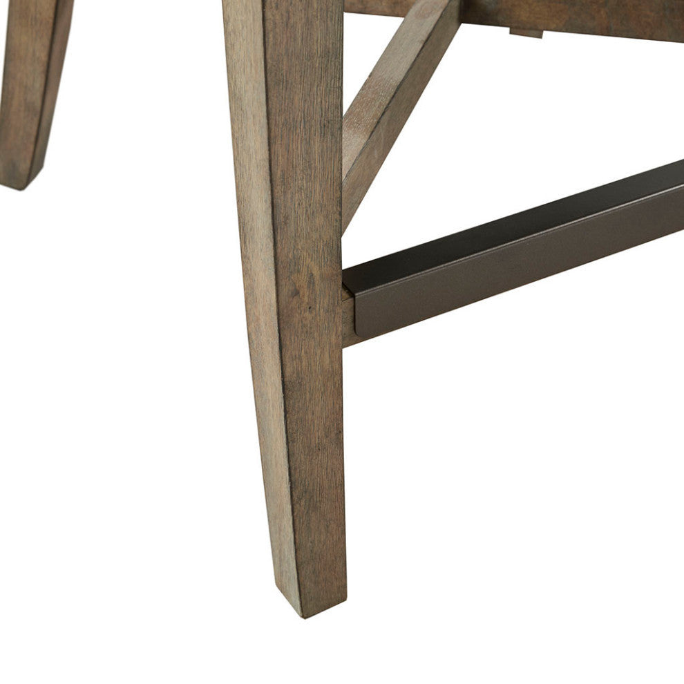 Madison Park Carson Counter Stool With Swivel Seat, Light Gray