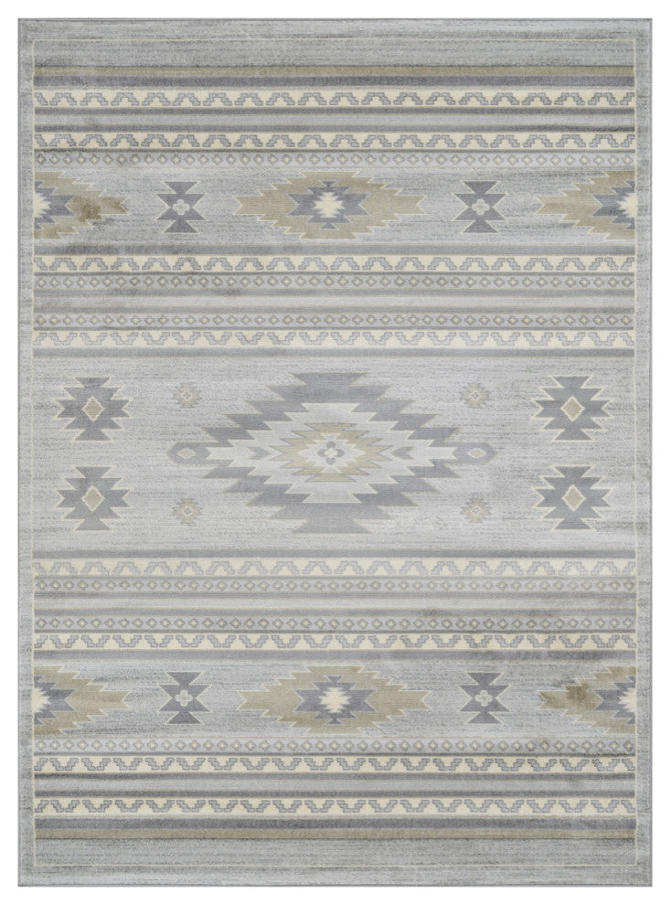 Southwestern Accent Rug, Smoke, 6'11"x4'11"