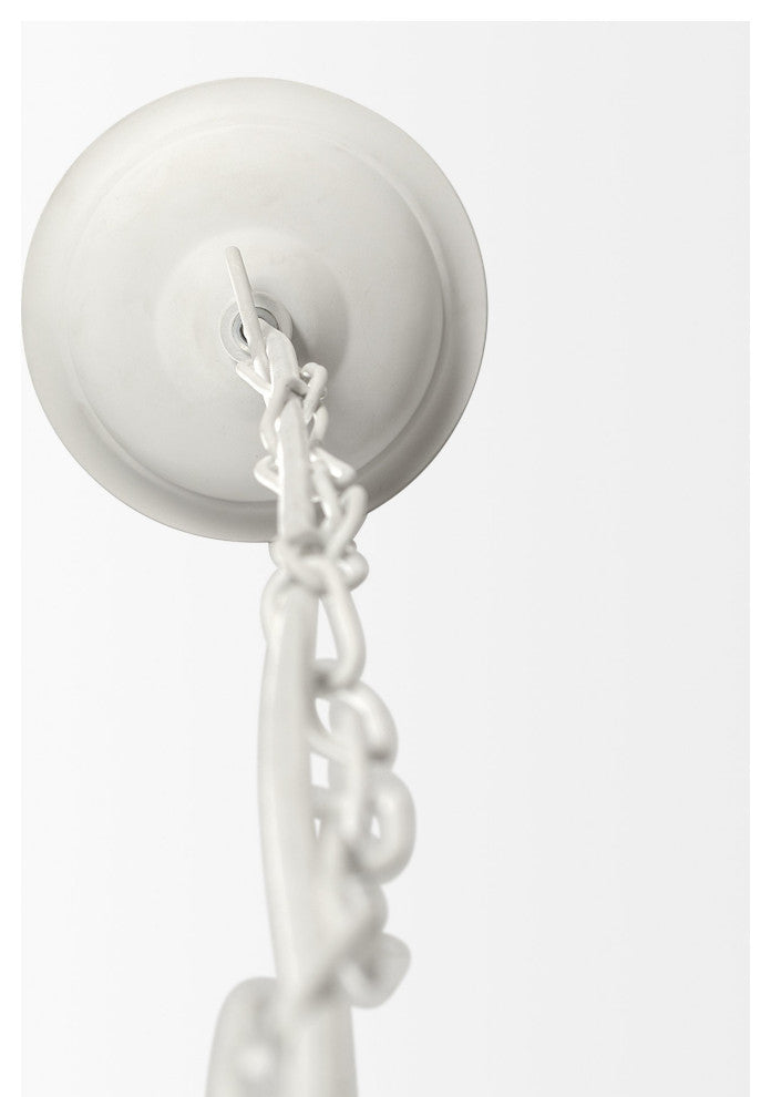 Whitewash Beaded Ball Hanging Light