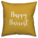 Happy Harvest in Mustard 18x18 Throw Pillow Cover