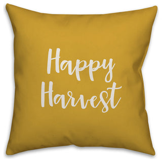 Happy Harvest in Mustard 18x18 Throw Pillow Cover