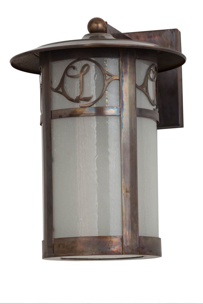 10 Wide Fulton Personalized Monogram Solid Mount Wall Sconce