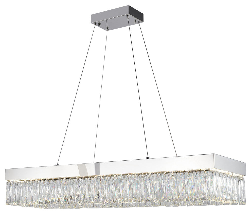 Bethel International FT97C40CH 1-Light LED Chandelier, Chrome